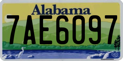 AL license plate 7AE6097
