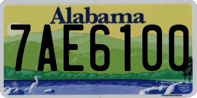 AL license plate 7AE6100