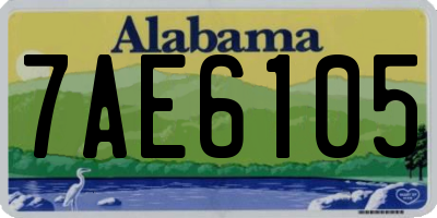 AL license plate 7AE6105