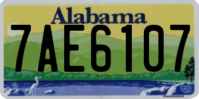 AL license plate 7AE6107