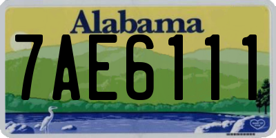 AL license plate 7AE6111