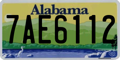 AL license plate 7AE6112