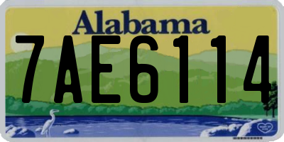 AL license plate 7AE6114