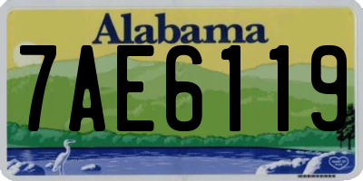 AL license plate 7AE6119
