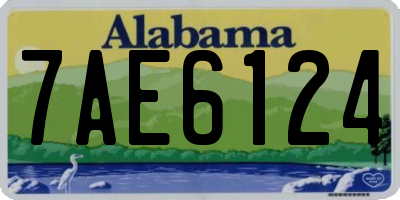 AL license plate 7AE6124