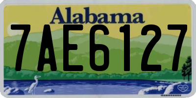 AL license plate 7AE6127