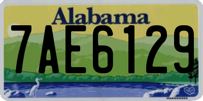 AL license plate 7AE6129