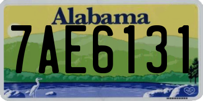 AL license plate 7AE6131