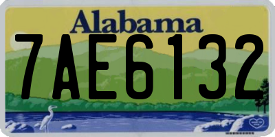 AL license plate 7AE6132