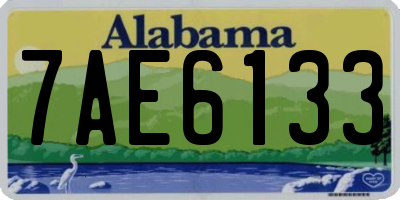 AL license plate 7AE6133