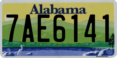 AL license plate 7AE6141