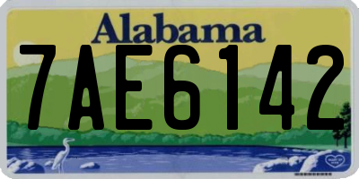 AL license plate 7AE6142