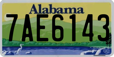 AL license plate 7AE6143