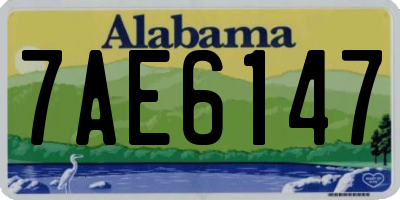 AL license plate 7AE6147