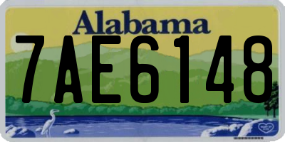AL license plate 7AE6148