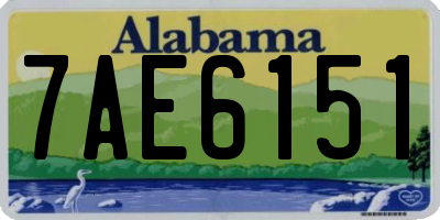 AL license plate 7AE6151