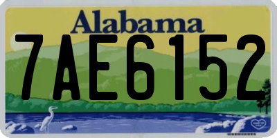 AL license plate 7AE6152