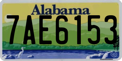AL license plate 7AE6153