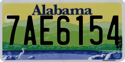 AL license plate 7AE6154