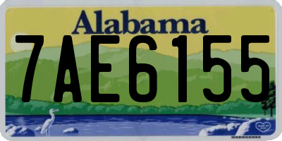 AL license plate 7AE6155