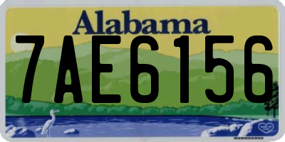 AL license plate 7AE6156