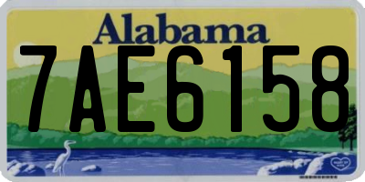 AL license plate 7AE6158