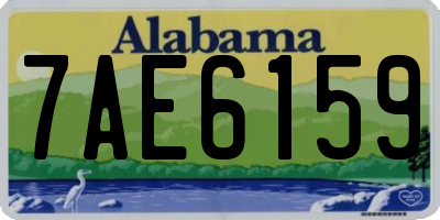 AL license plate 7AE6159