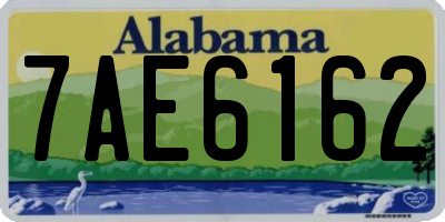 AL license plate 7AE6162