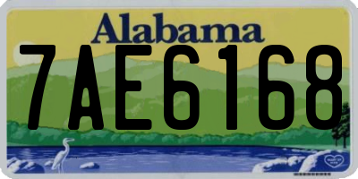 AL license plate 7AE6168