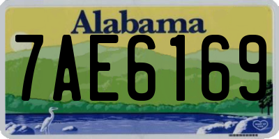 AL license plate 7AE6169