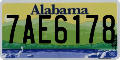 AL license plate 7AE6178