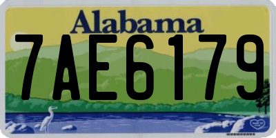 AL license plate 7AE6179