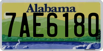 AL license plate 7AE6180