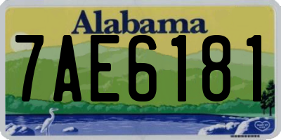 AL license plate 7AE6181
