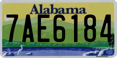 AL license plate 7AE6184