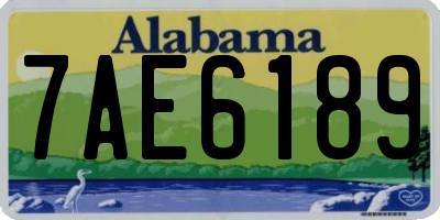 AL license plate 7AE6189