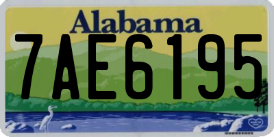 AL license plate 7AE6195