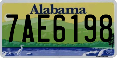 AL license plate 7AE6198