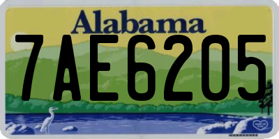 AL license plate 7AE6205