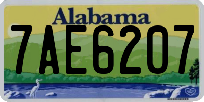 AL license plate 7AE6207