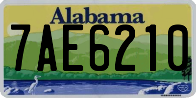 AL license plate 7AE6210