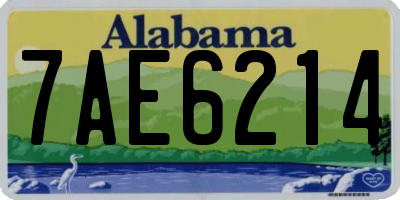 AL license plate 7AE6214