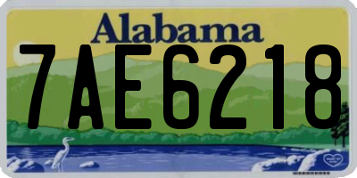 AL license plate 7AE6218