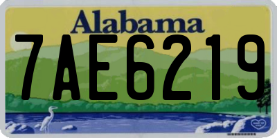 AL license plate 7AE6219