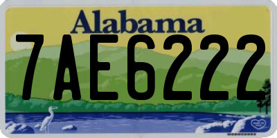 AL license plate 7AE6222