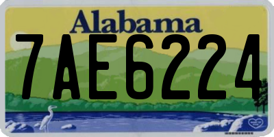 AL license plate 7AE6224