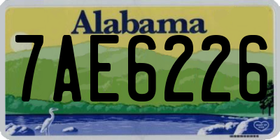 AL license plate 7AE6226