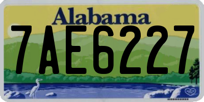AL license plate 7AE6227