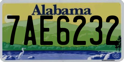 AL license plate 7AE6232