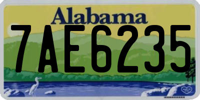 AL license plate 7AE6235